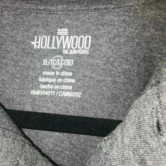 Hollywood The Jean People Gray Polo Kids Size Xl (18) - Picture 2 of 7